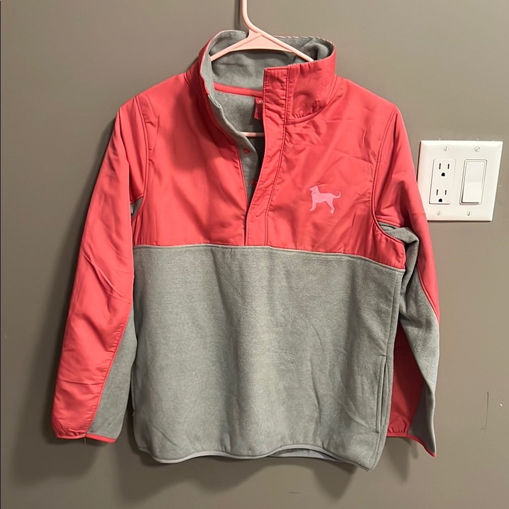 The Black Dog Pink and Gray Color Block Hoodie